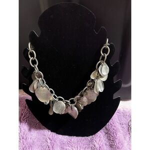 Vintage Costume Jewelry Necklace Silver Tones